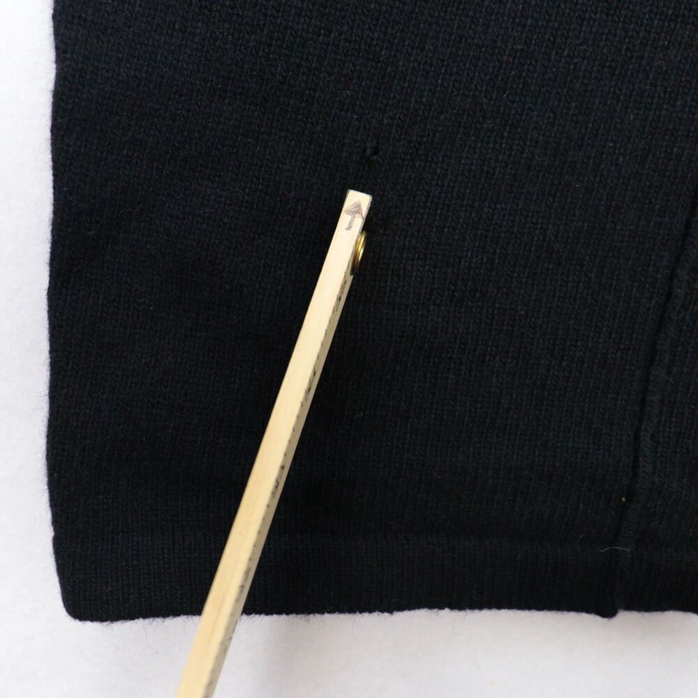 Vintage Black Sweater Dress Wool Rabbit SZ M Lagenlook Cozycore Pockets Modest - Picture 10 of 10